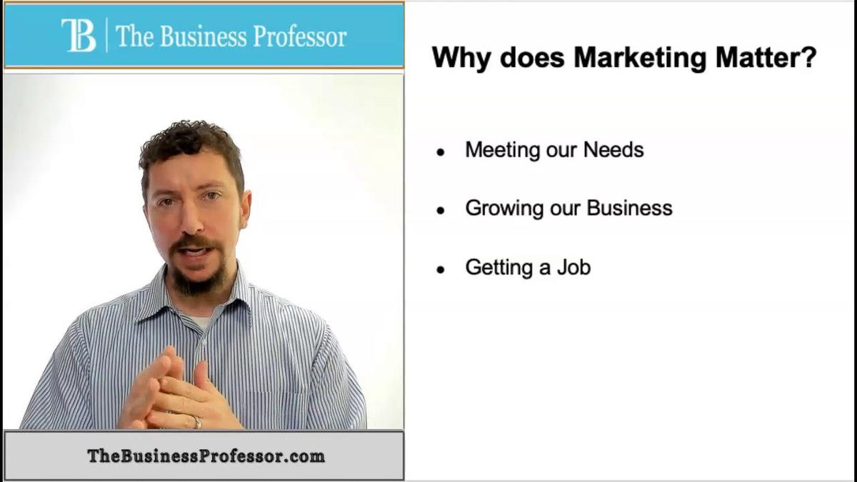 Why Does Marketing Matter?